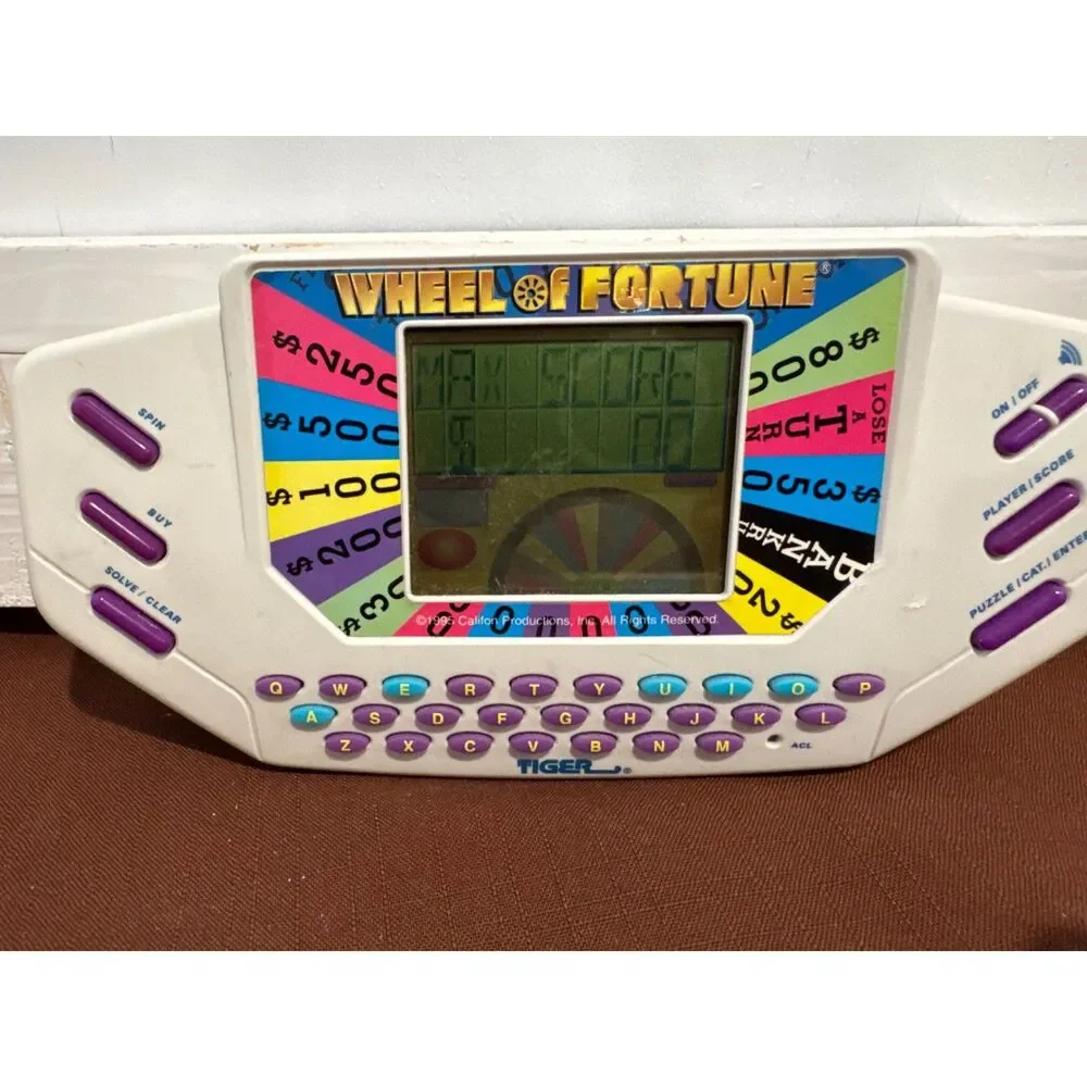 Vintage Tiger Electronics Handheld Video Game 1995 Wheel of Fortune